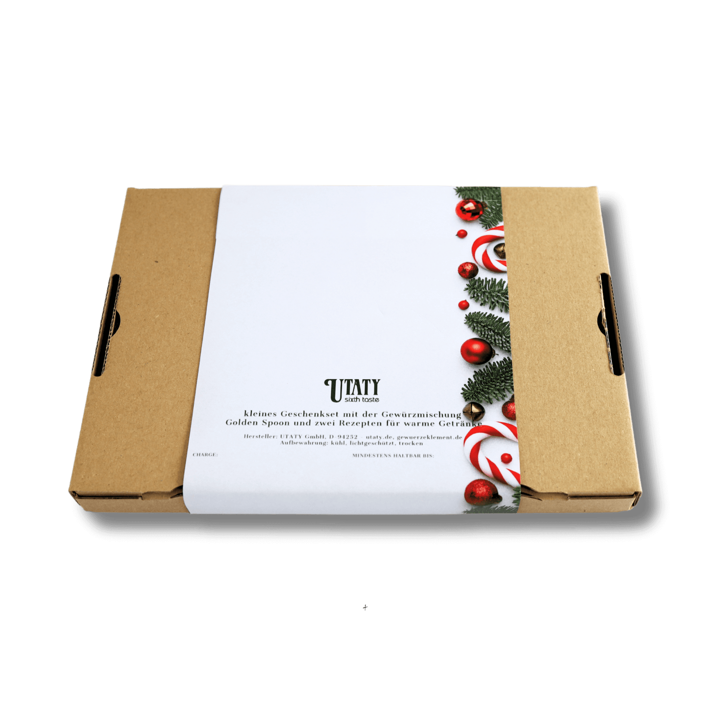 Kleine Weihnachts-Gewürzbox mit Golden Spoon