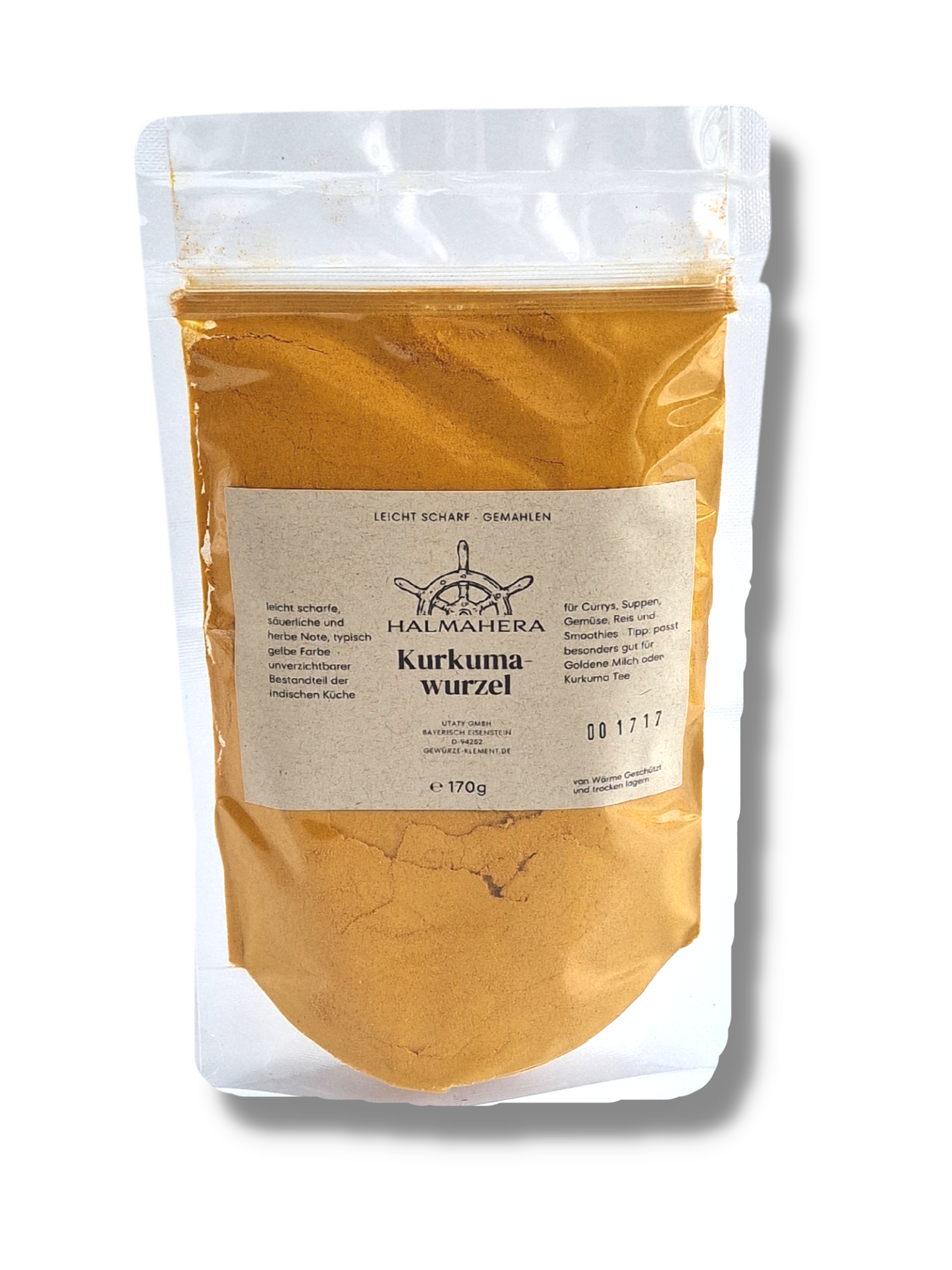 Kurkumawurzel gemahlen