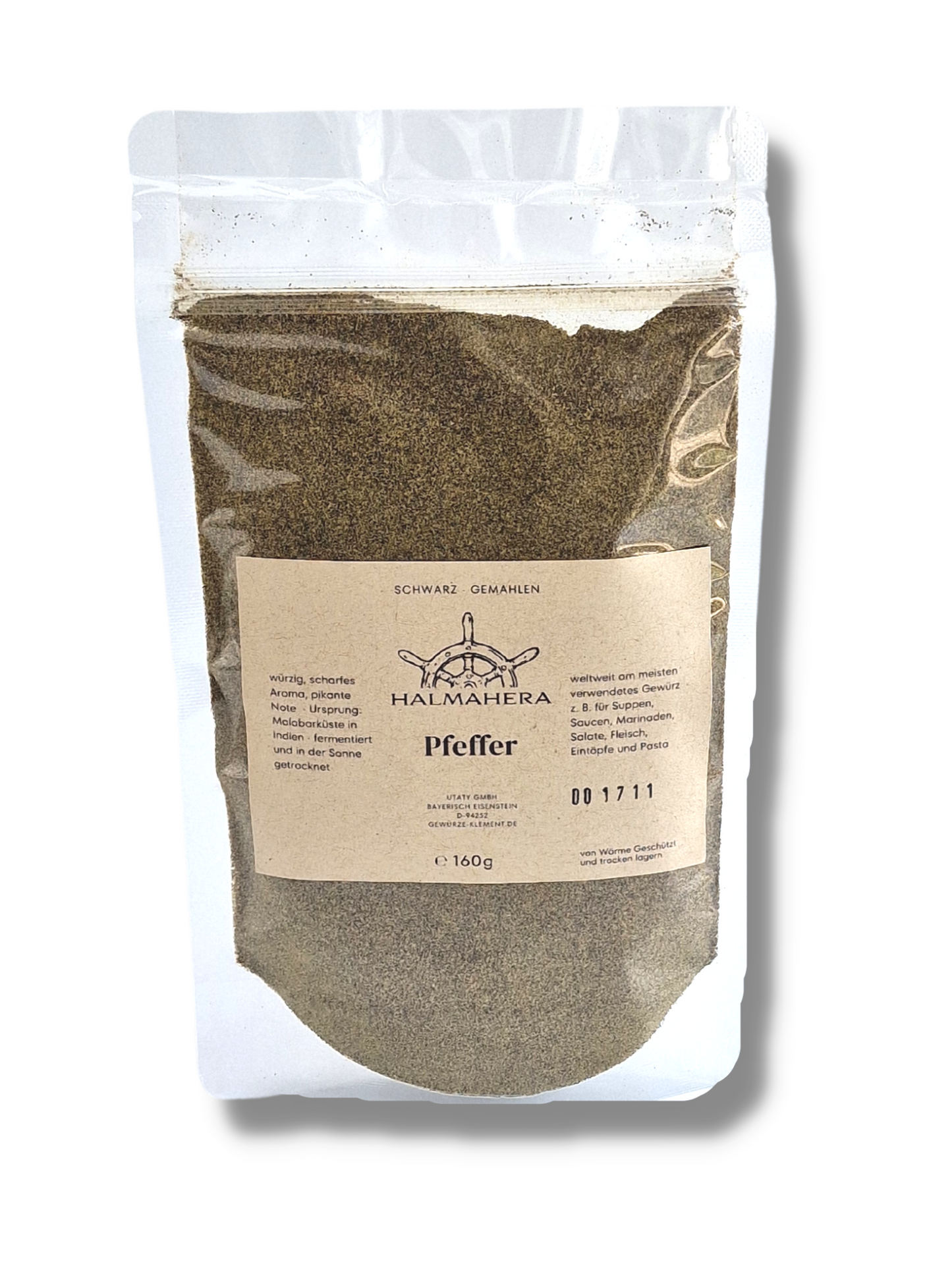 Pfeffer schwarz gemahlen