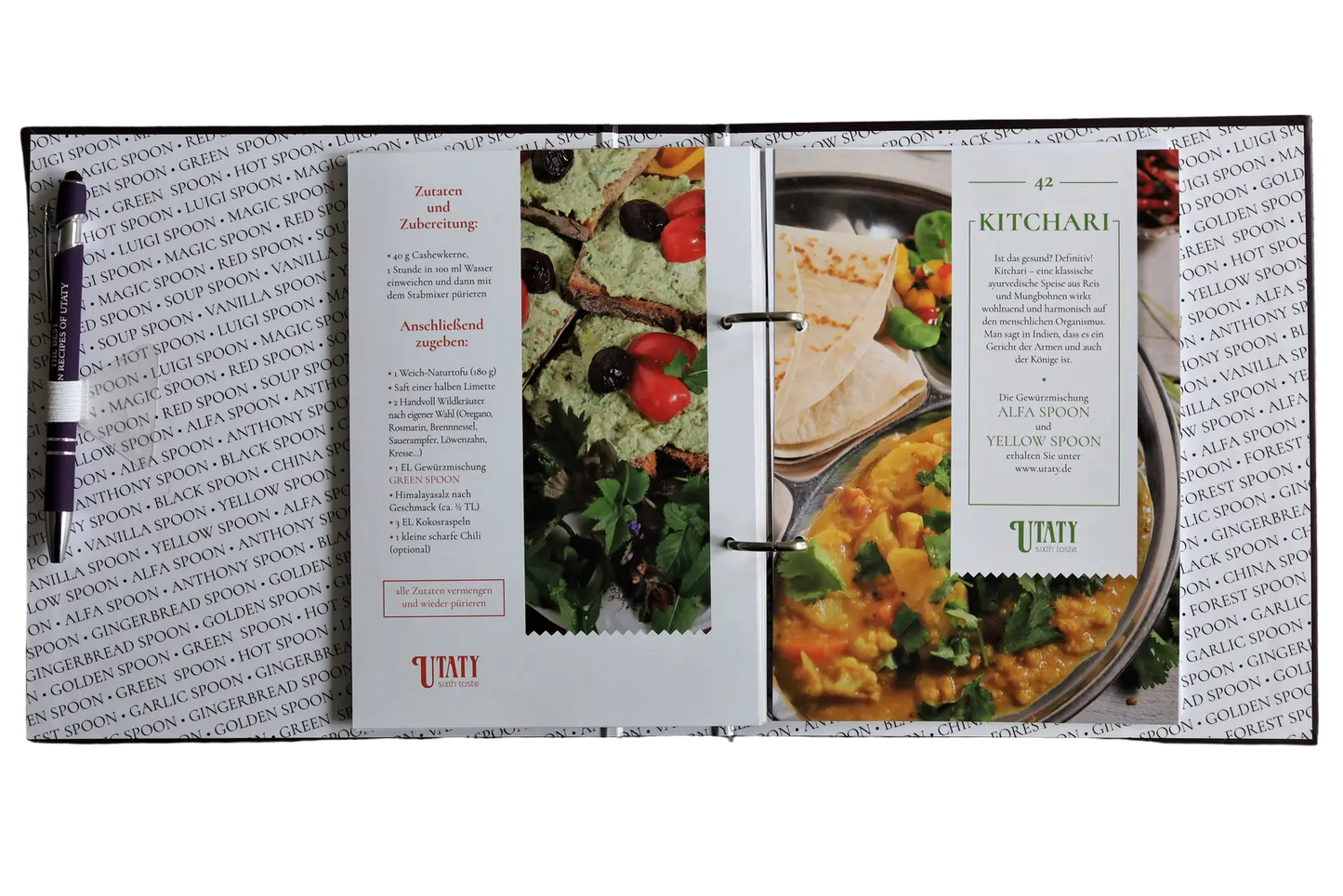 Utaty Ordner mit Rezepten und Stift
